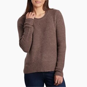 Kuhl Wonen’s Faye Sweater in Dusk Brown wool size small